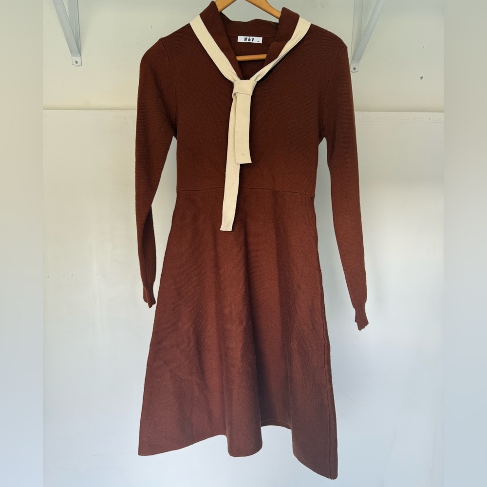 Paris Brown Flare Dress